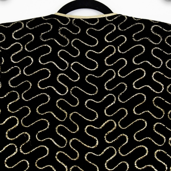 Vintage Black Abstract Blazer/Jacket - Picture 2 of 7